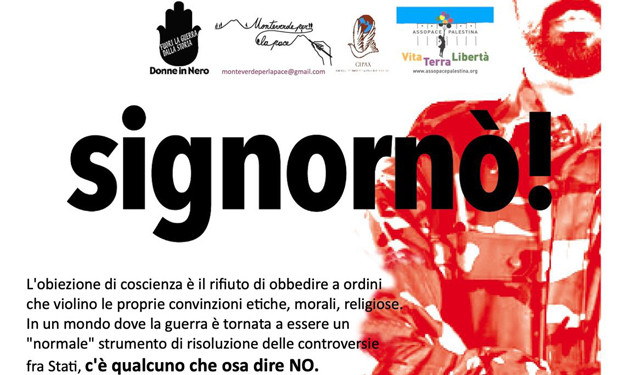 “Signornò”: domani a Roma un incontro sull'obiezione di coscienza in Israele